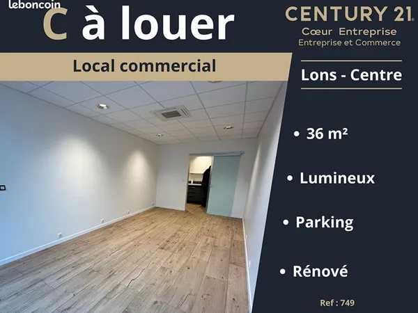 Local commercial 36 m² LONS LE SAUNIER