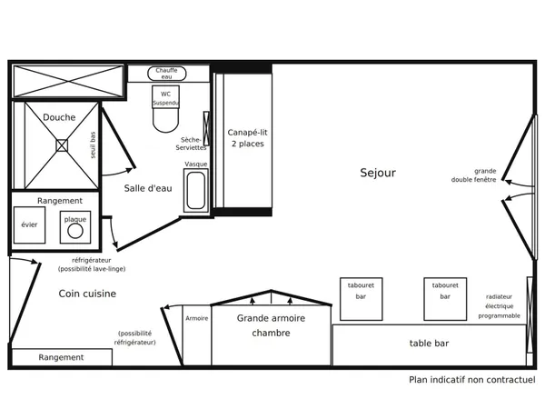 Studio 15m² entièrement rénové et meublé - Paris 7e (Invalides / Champ-de-Mars)