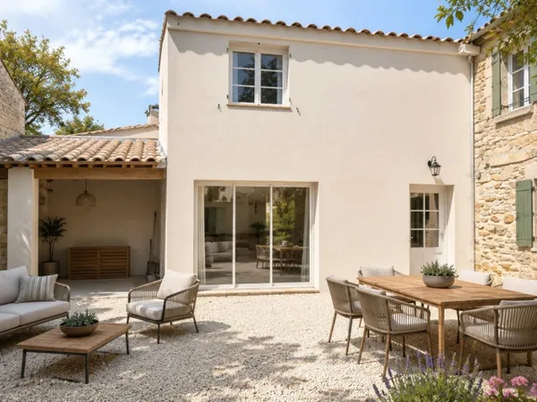 Maison de caractère avec cour intimiste, louée