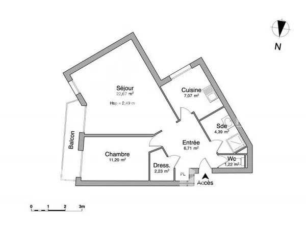 Appartement T2/T3 56 m2 rue d'Alleray Paris XVème