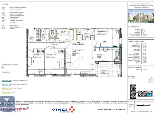 Appartement 4 pièces 86 m²