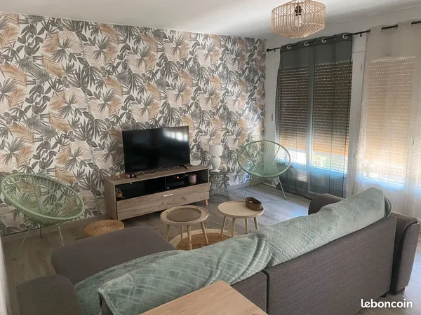 T2 meublé 58 m² avec balcon, parking et cave