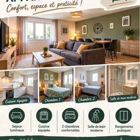 Appartement T3 à louer 2 chambres