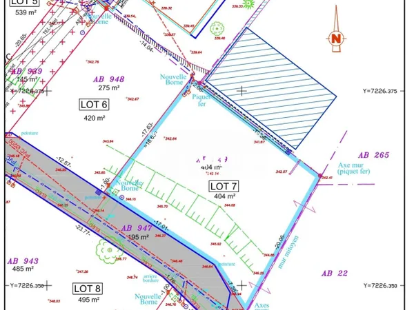 Terrain en individuel 404 m²