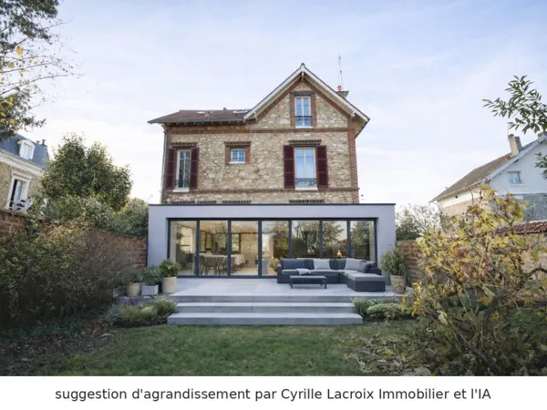 Superbe Meulière 112 m2, 4 chambres, terrain de 884 m2, DPE:C.
