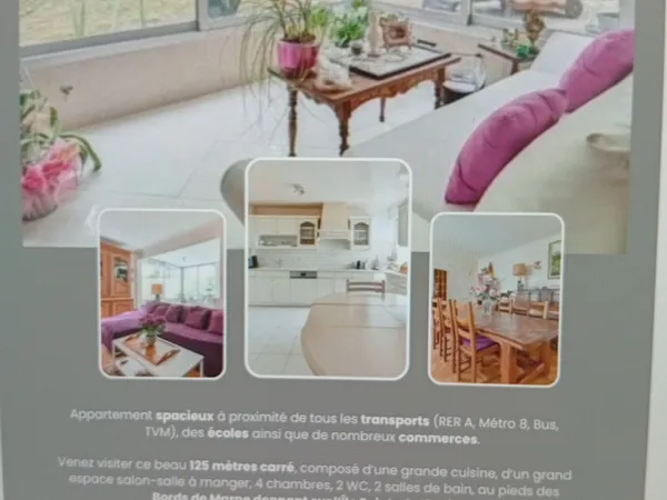 Vends appartement - 125m²