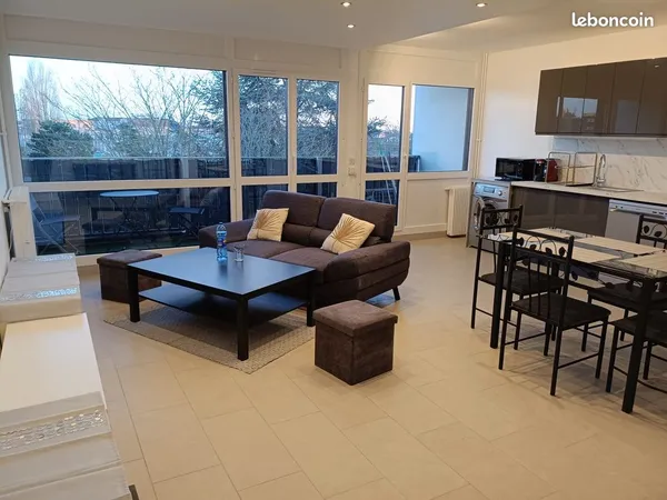 Appartement 3 pièces (67m2) meublé avec balcon