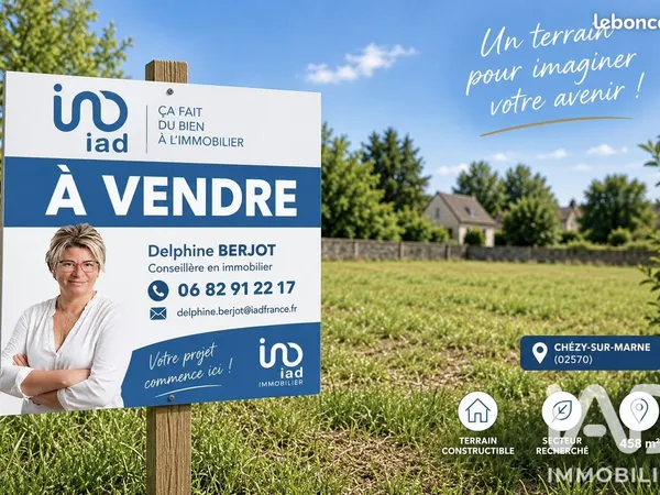 Terrain 458 m² Chézy-sur-Marne