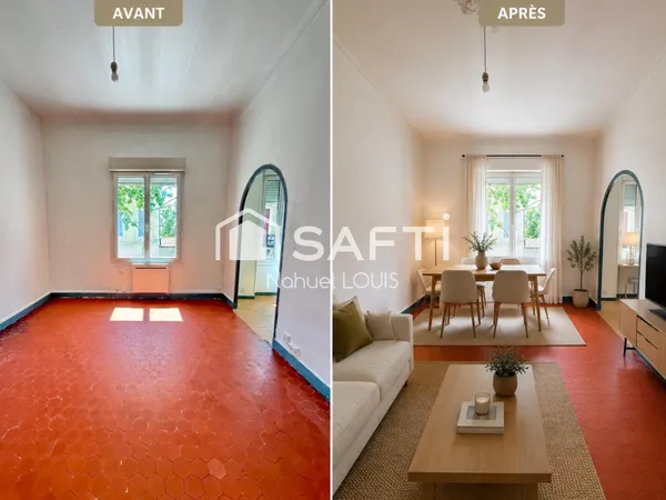Appartement traversant plein de charme à 10 min du centre