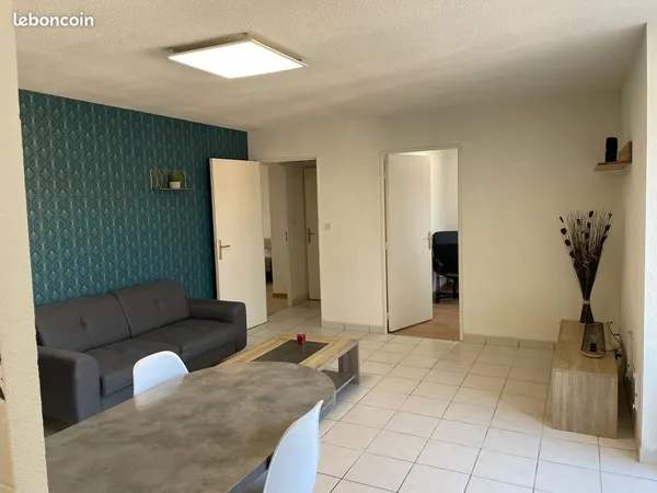 Appartement meublé récent 57m2 + garage sécurisé