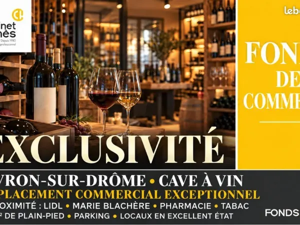 Fonds de commerce caviste 110 m²