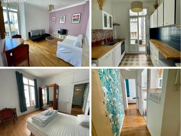 T2 meublé - Balcon + terrasse - Stationnement - Proche commerces & transports
