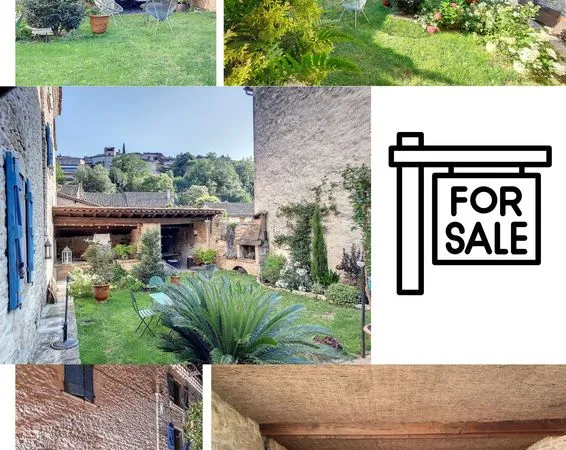 Maison de caractère rénovée avec jardin, jacuzzi et potentiel chambres d'hôtes - Bruniquel