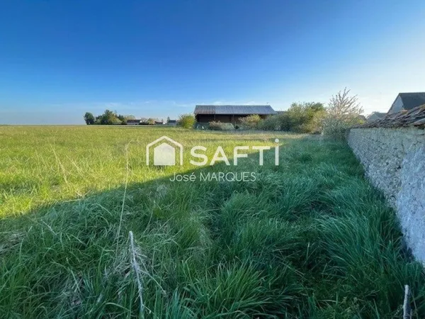 Terrain plat 851 m² façade 50ml libre constructeur