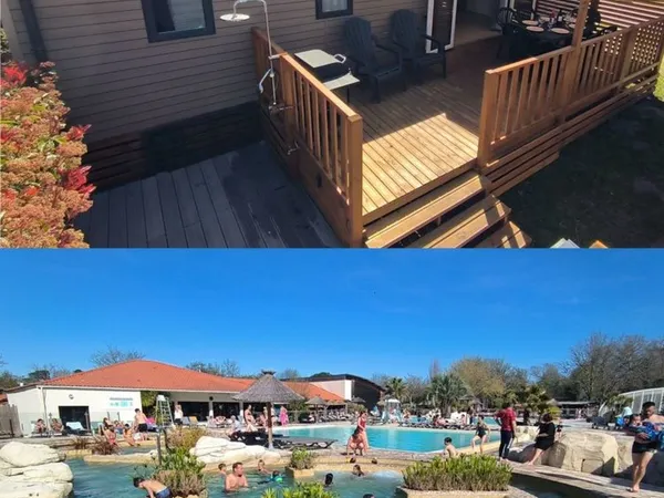 Mobil-home 42 m² luxe IRM Aqua 3 camping Biscarrosse Mayotte