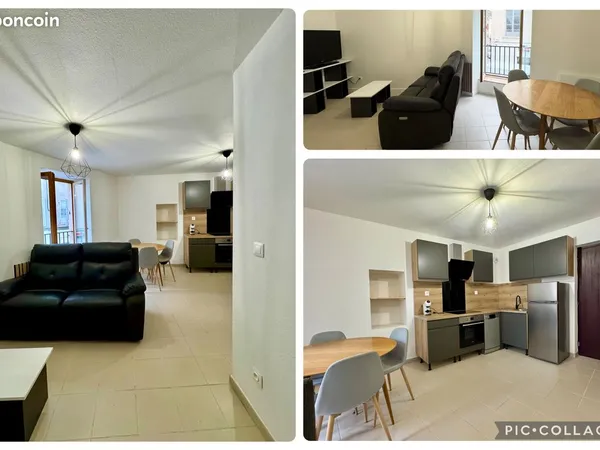À louer - Appartement meublé 39 m² entièrement rénové - Centre-ville de Moirans