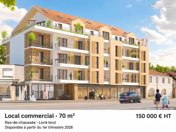 À vendre — Local commercial de 70 m² en rez-de-chaussée