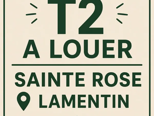 T2 neuf RDC belle riviere