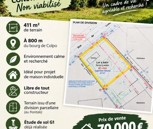 Terrain constructible colpo