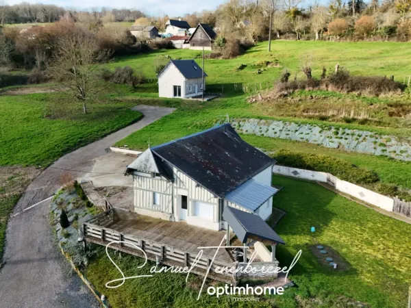 Maison normande avec vue panoramique sur la vallée de la Touques - COQUAINVILLIERS (14130)
