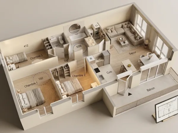 🏠 PAU OUEST - Magnifique Appartement T4 de 83 m² avec Balcon exposé Est - IDRON (64)