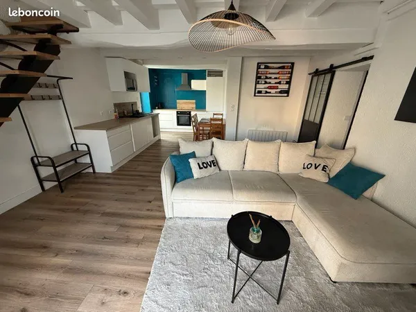 Maison meublée 70 m² - 2 ch - 15 min La Rochelle - bail 9 mois