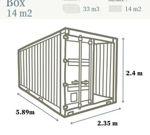 A vendre BOX sur son emplacement. Container 14 m2 . Garde meubles garage . Narbonne