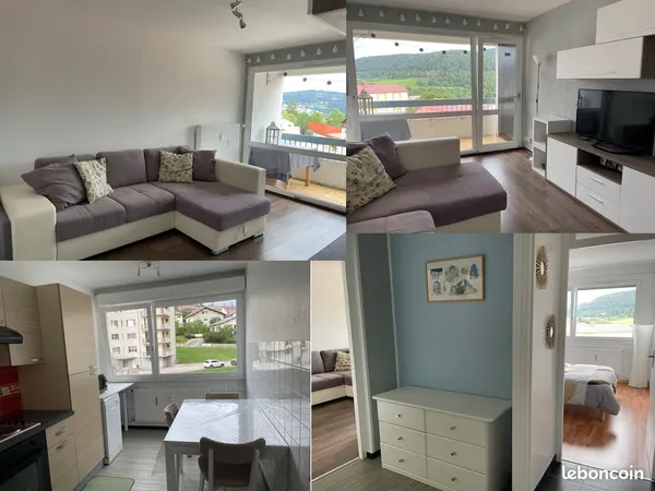 Villers-le-Lac, appartement meublé lumineux avec balcon et vue sur la vallée