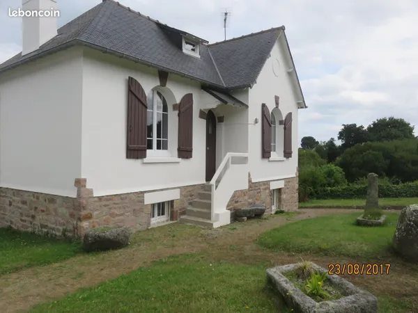 A louer maison ensoleillée T3, à 1 Km de la mer, proche St-Quay