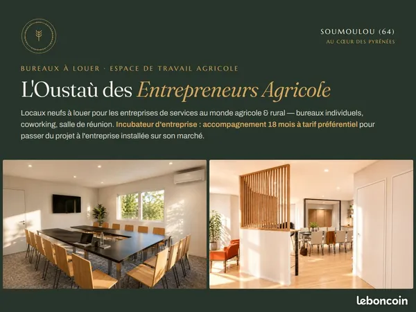 Bureaux à louer / Incubateur d'entreprises