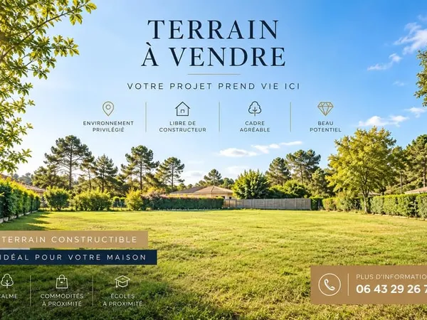 Beau terrain de 1 388 m2