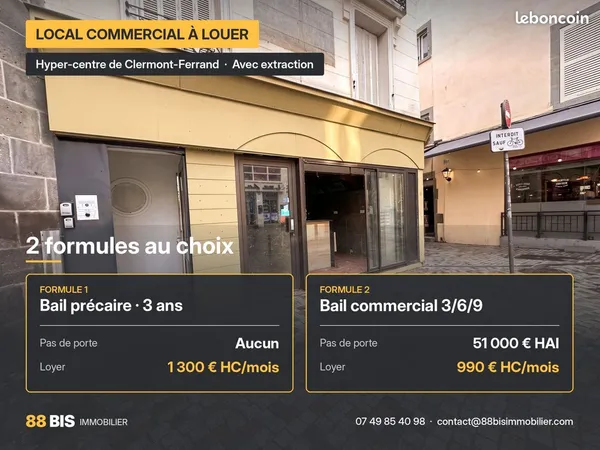Local 30 m² Clermont-Ferrand