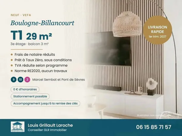 Appartement 1 pièce 29 m²