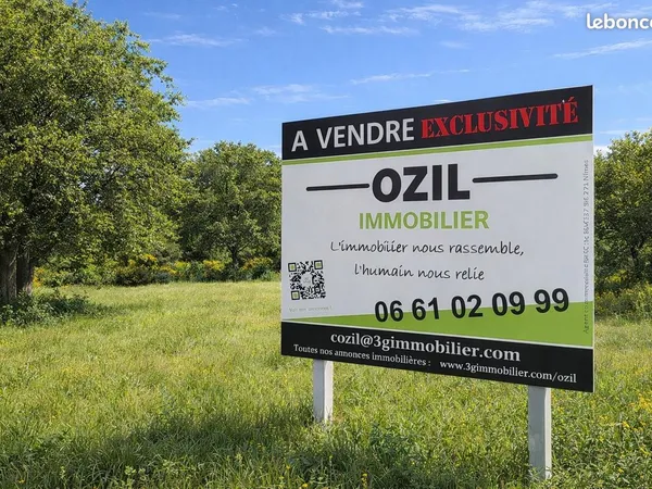 Vente | Terrain | 1560 m² | Vézénobres | Expo Sud
