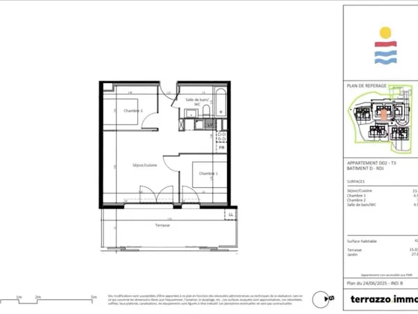 Appartement 3 pièces 42 m²