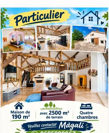 Particulier vends maison de 190m2
