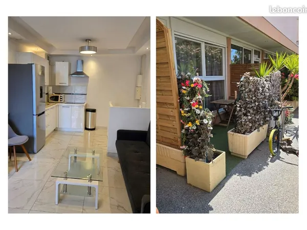 Location 2 pieces meuble RDC résidence ferme MEUBLE