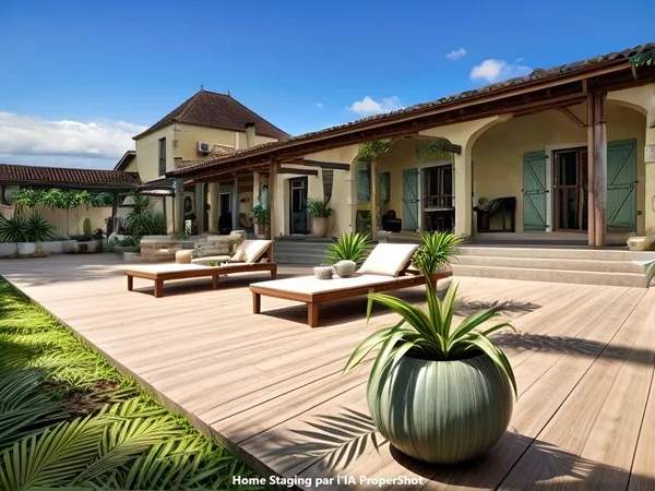Dpt Gers (32), MARCIAC proche, ELEGANTE PROPRIETE plain-pied 4.5 Hectares piscinables, beaux volumes