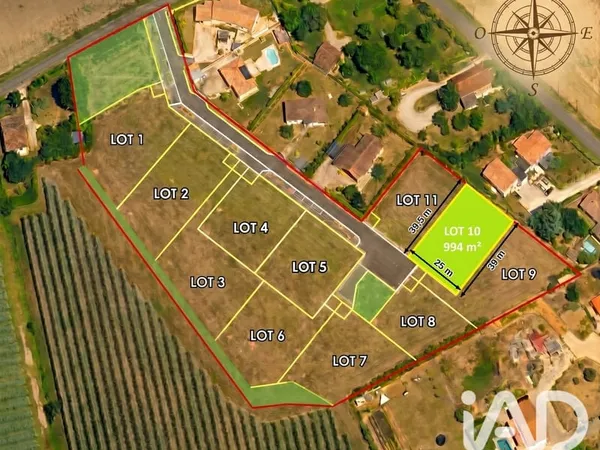 Terrain 994 m²
