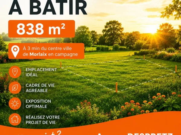 TERRAIN À BÂTIR - 838 m²