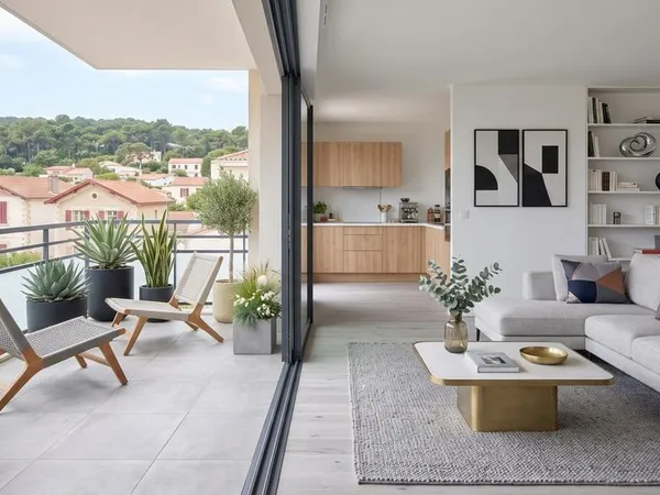 ***Magnifique appartement CLIMATISÉ en DERNIER ÉTAGE avec BALCON + 2 PARKINGS !! A 2 PAS DE LA PLAGE