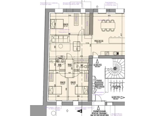 Appartement 4 pièces 104 m²