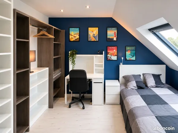 Hambre 15 m² avec douche privée - colocation meublée à évry