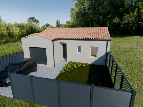 Terrain + maison 70 m²