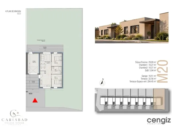Maison 3 pièces 57 m²