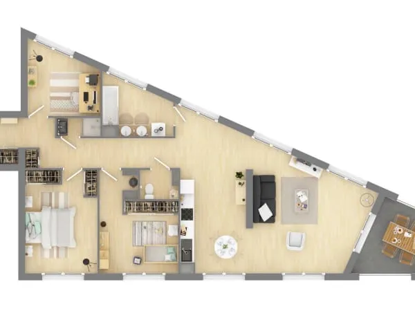 Appartement 2 pièces 48 m²