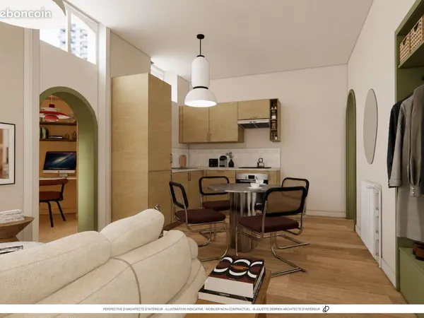 Rennes centre - Appartement rénové 40 m² + pièce supplémentaire de 17 m²