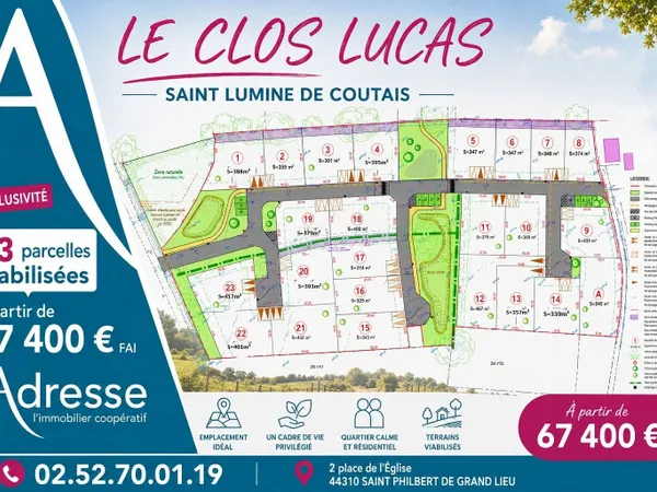 Terrain Saint Lumine De Coutais 361 m2