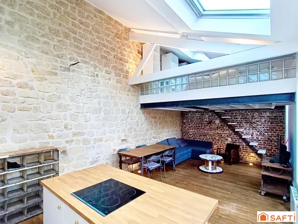 Superbe LOFT sur cour, au calme et à 1mn du métro