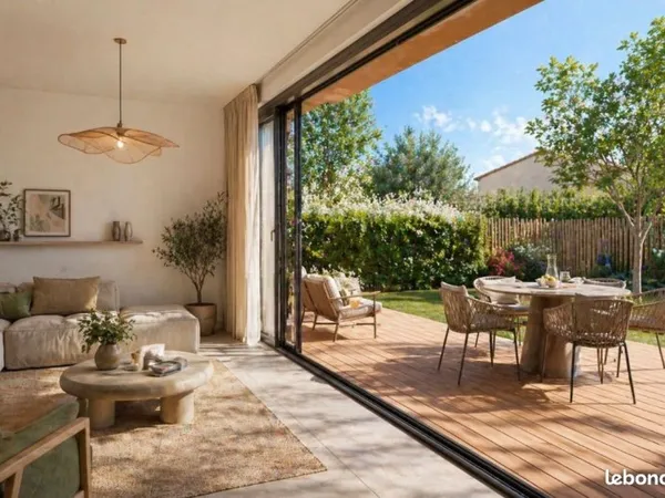 Maison T4 mitoyenne + jardin